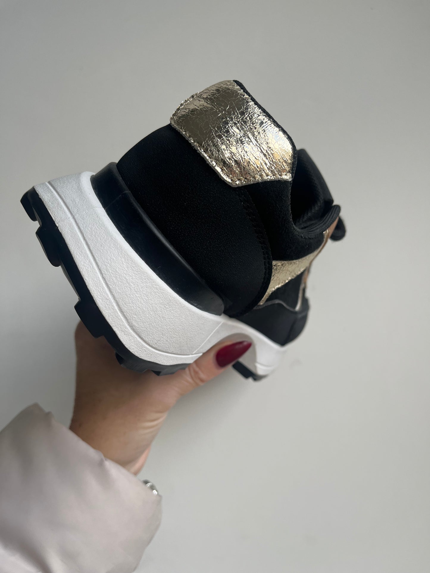 Black & Gold Tan Trainers