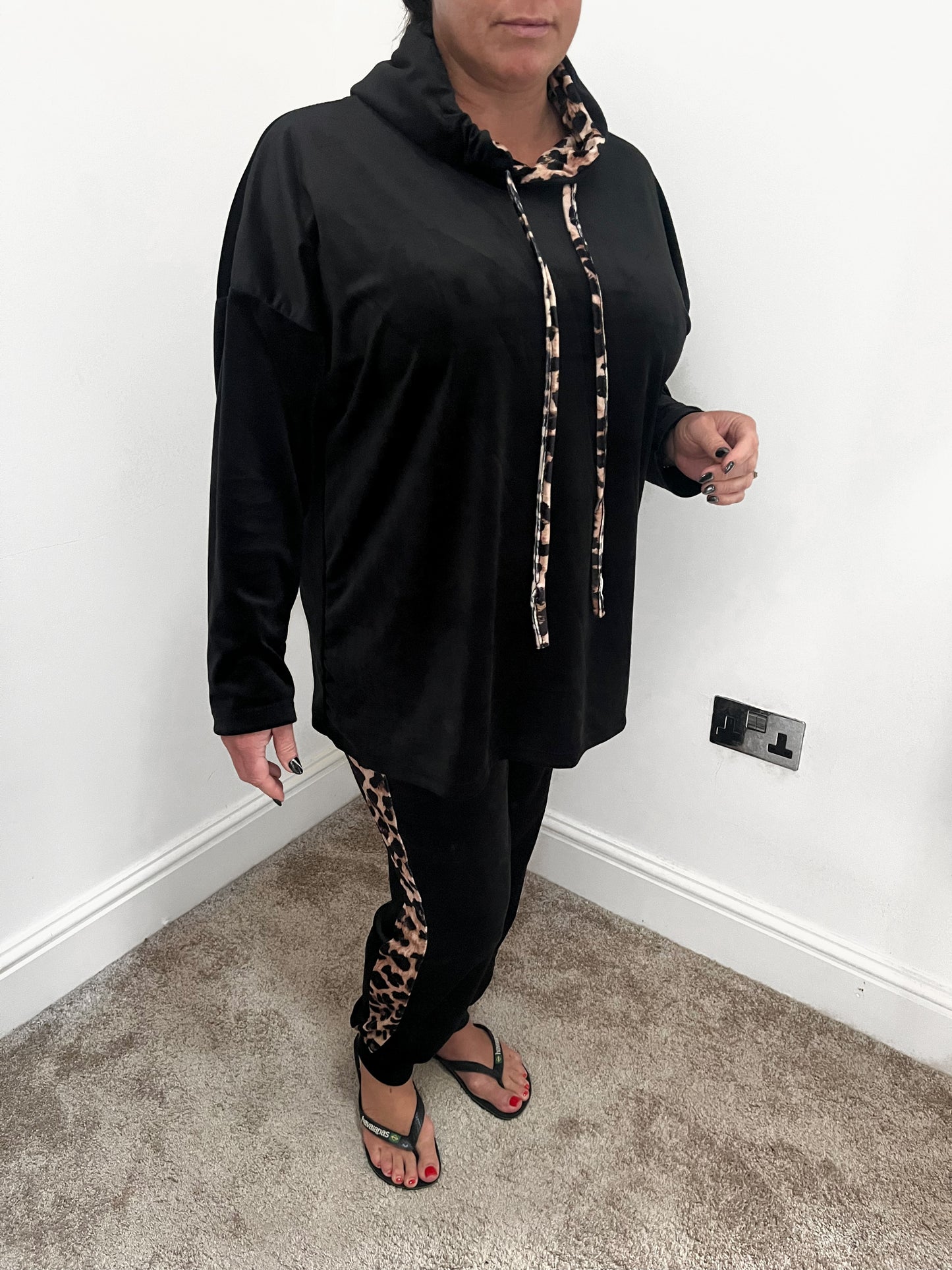 Velour Loungesuit - Black