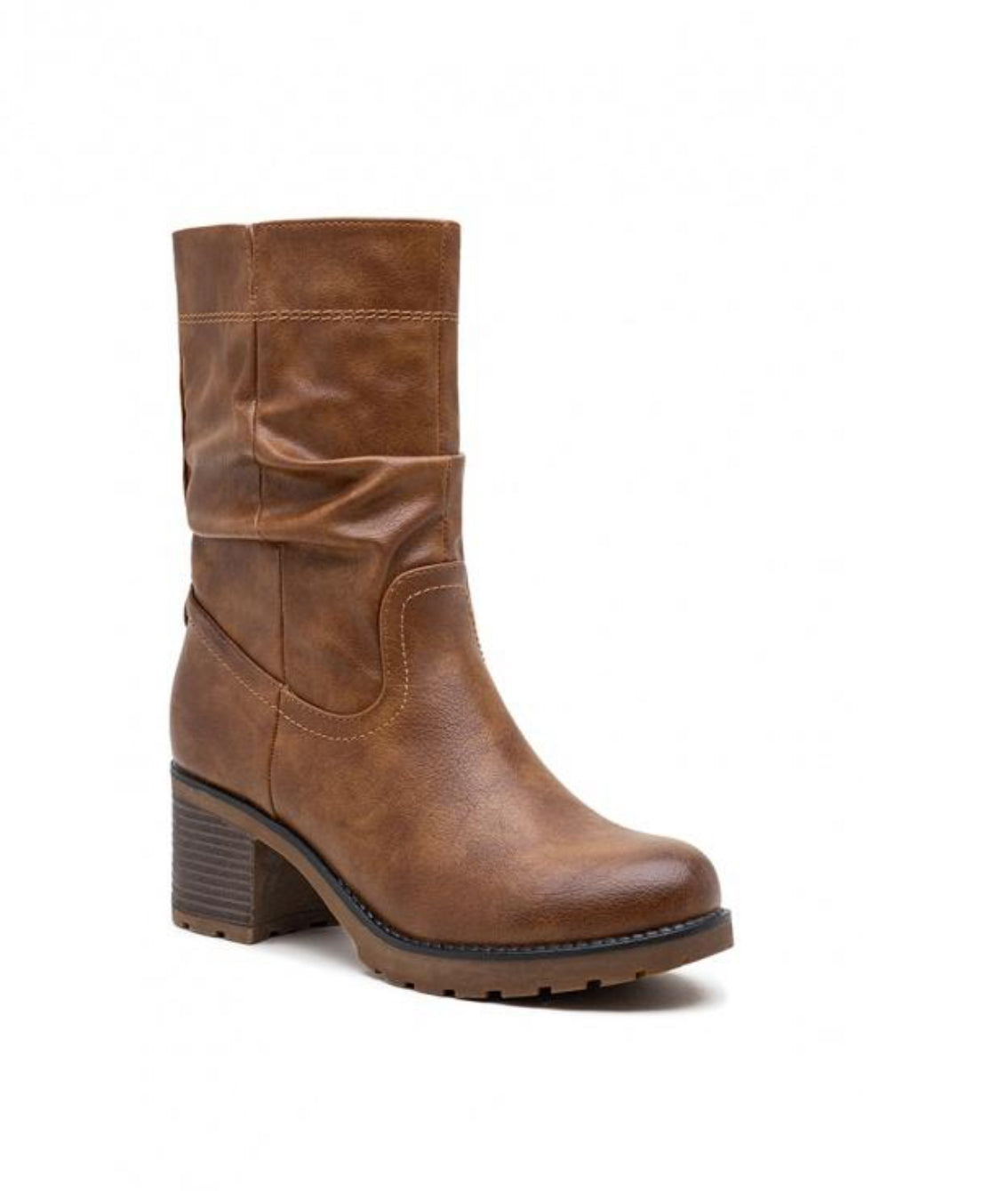 Distressed 3/4 Boots - Tan