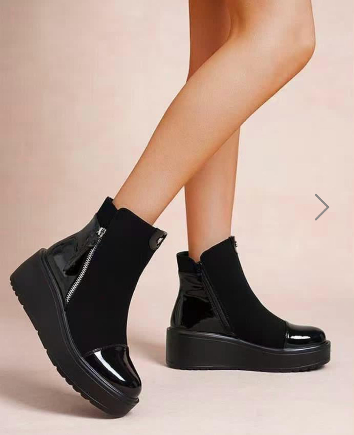 Black Platform Ankle Boots