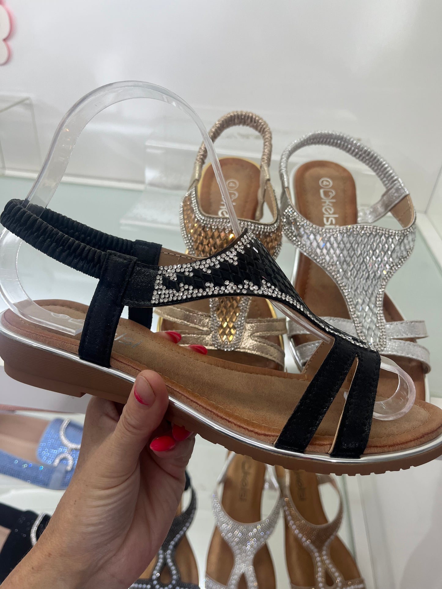 Diamante Sandals (3 colours)