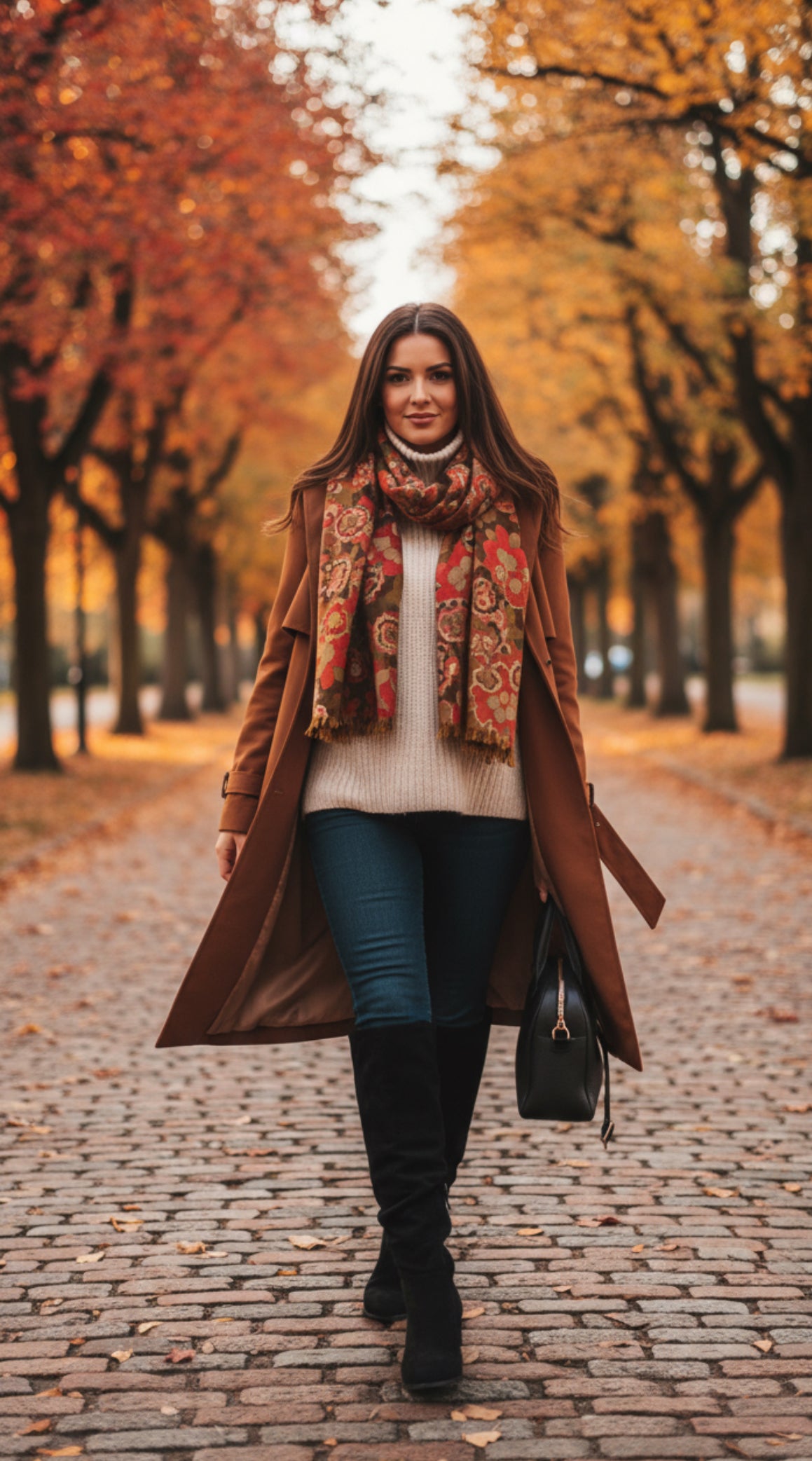 Low block Heel Ruched Boots - Black