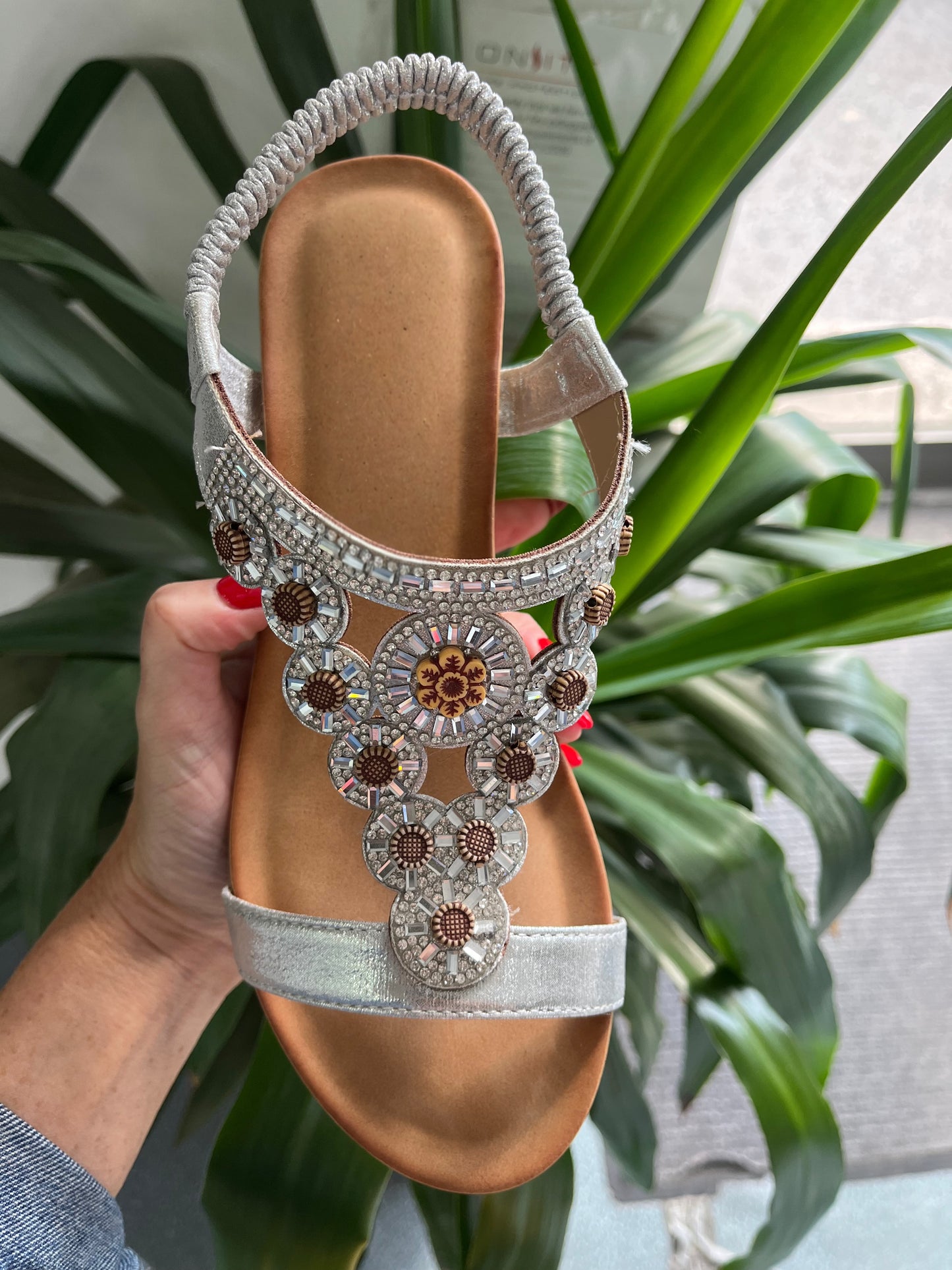 Silver Cushioned Wedges