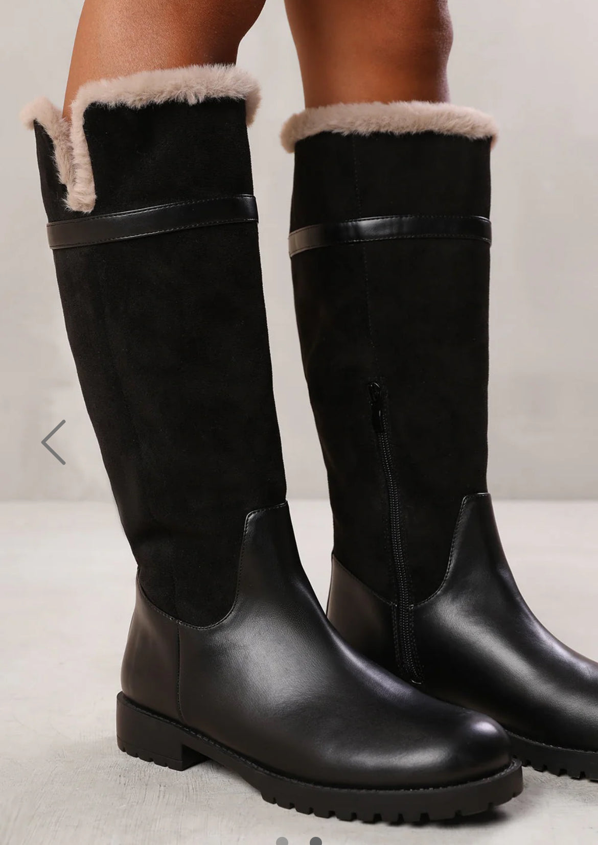 Waterproof Knee High Faux Fur Lined Boots
