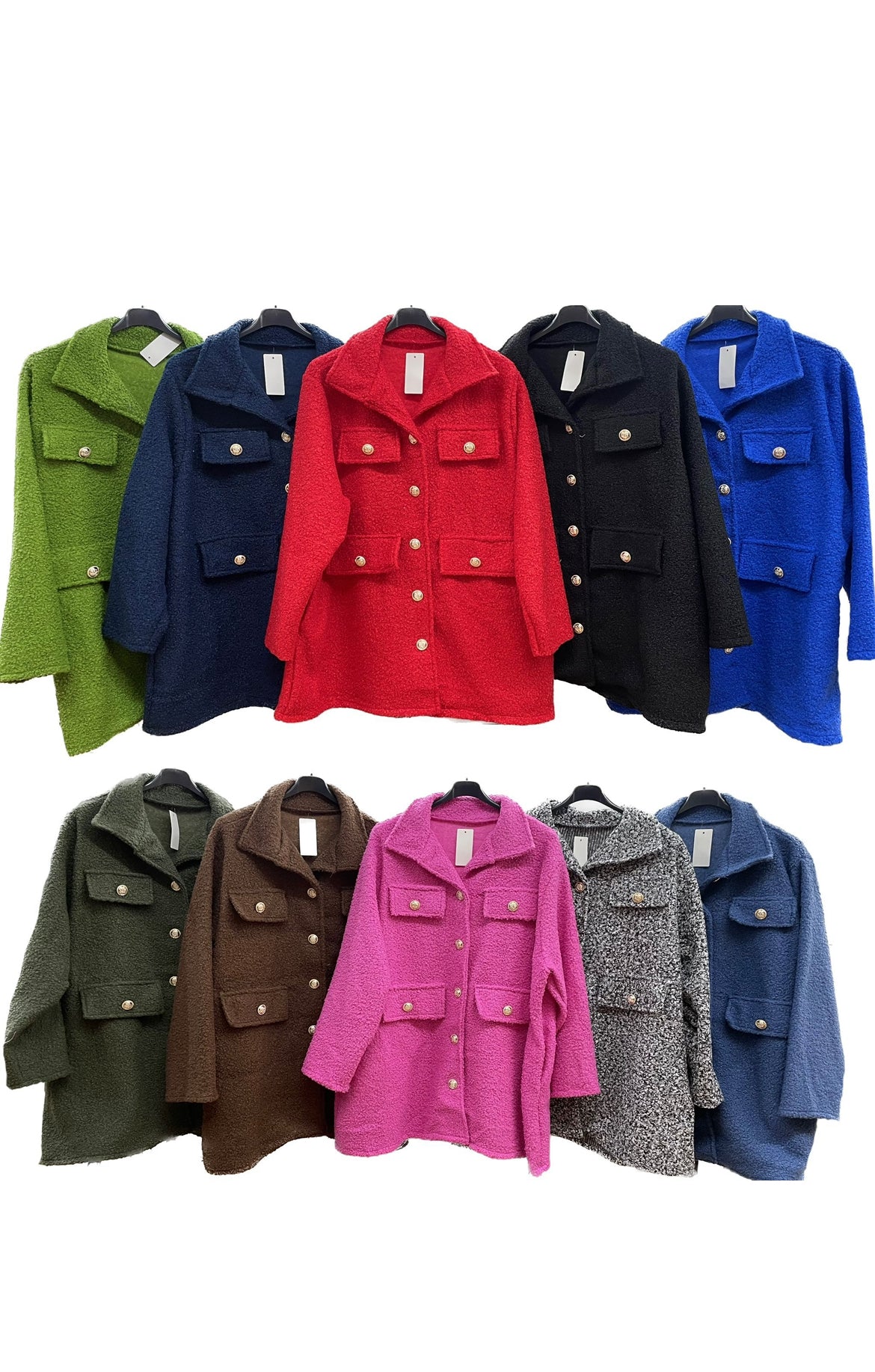 Plus size Boucle Blazer Coat