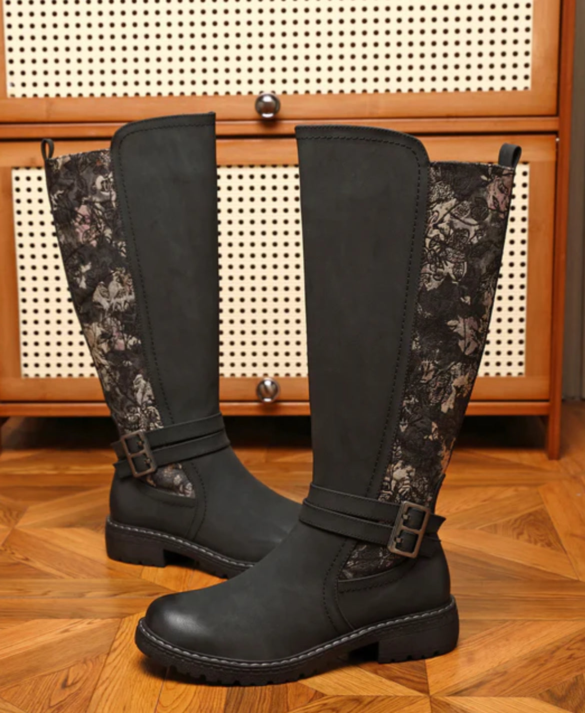 Knee High Pattern Boots