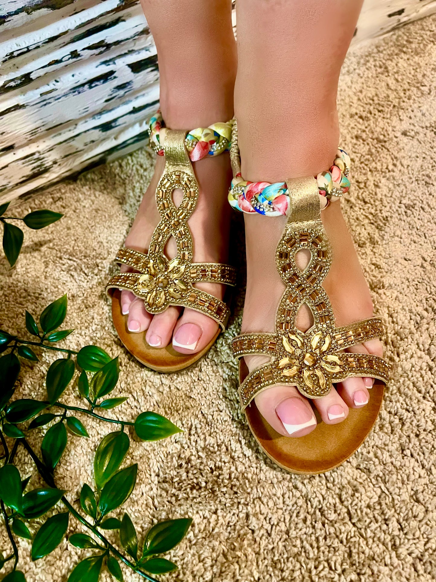 Rose Gold Comfort Wedges