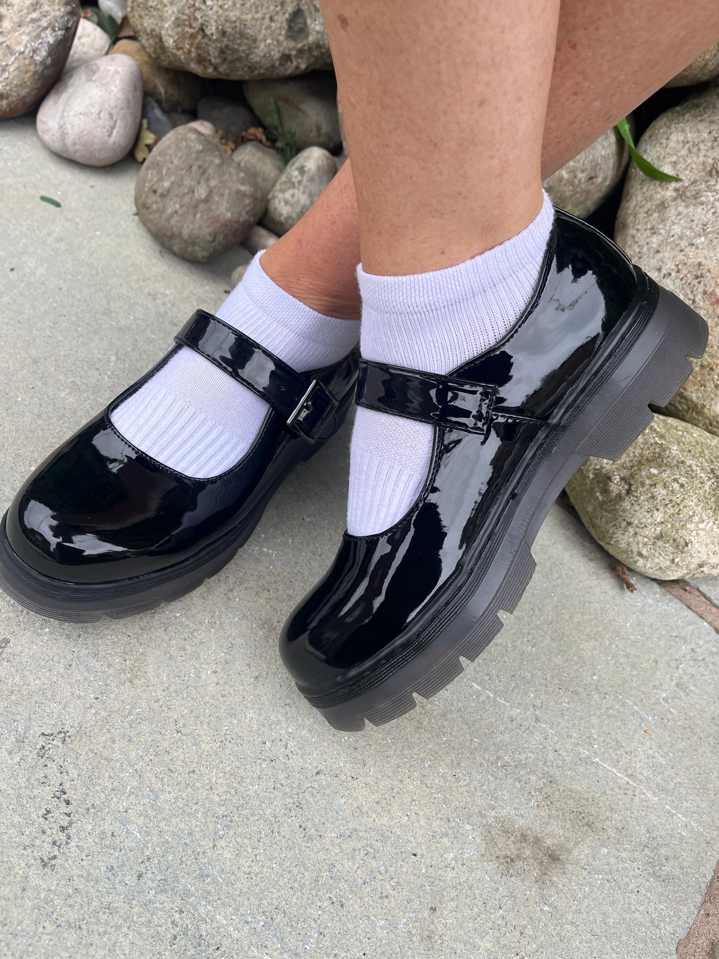 Black Patent Dolly Bar Shoes