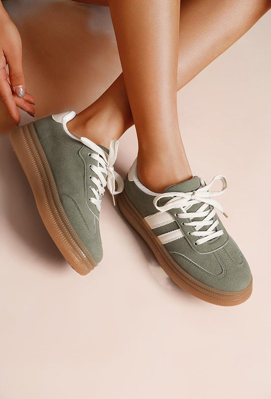 Sage Green Gumsole Trainers