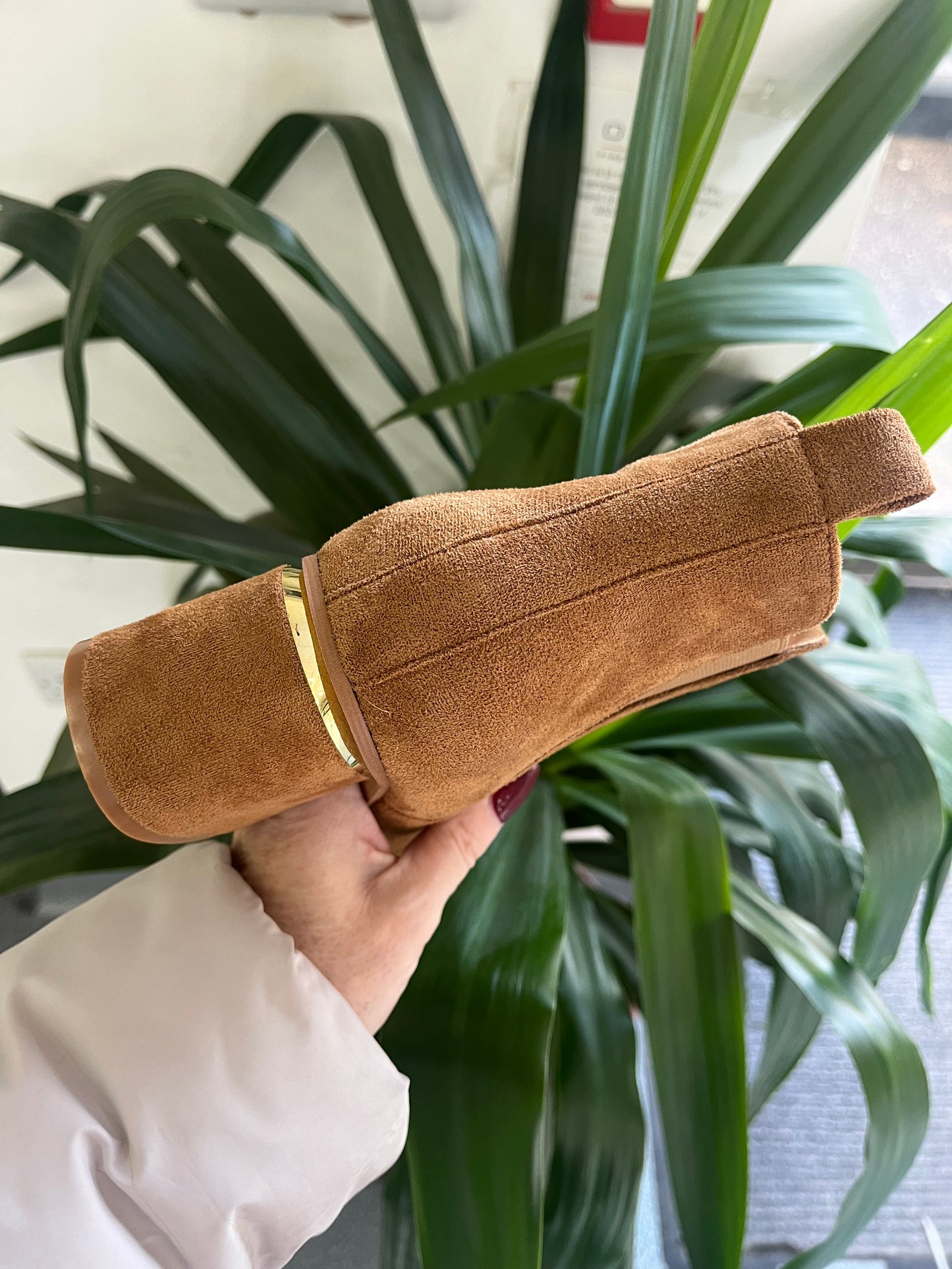 Tan Suedette Ankle Boots