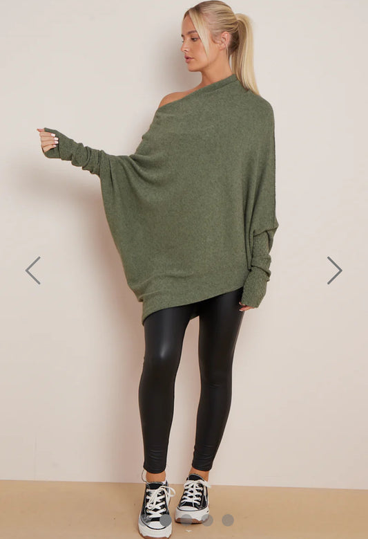 Asymmetric Poncho Jumper