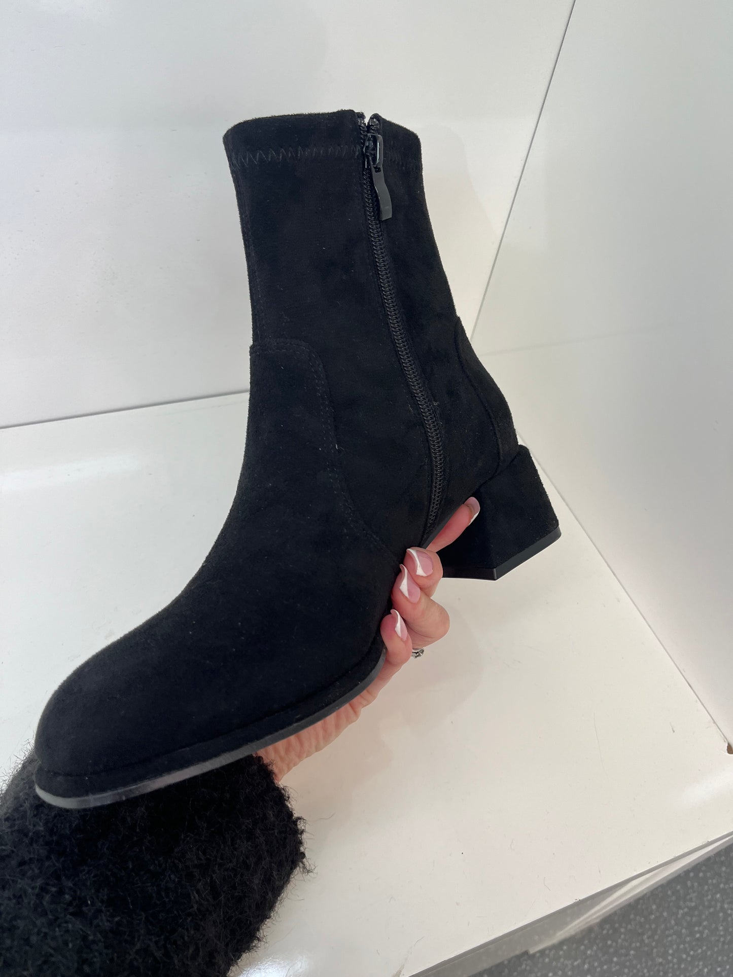 Black Suedette Ankle Boots