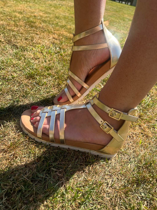 Flexi Sole - Gladiator Memory Foam Sandals