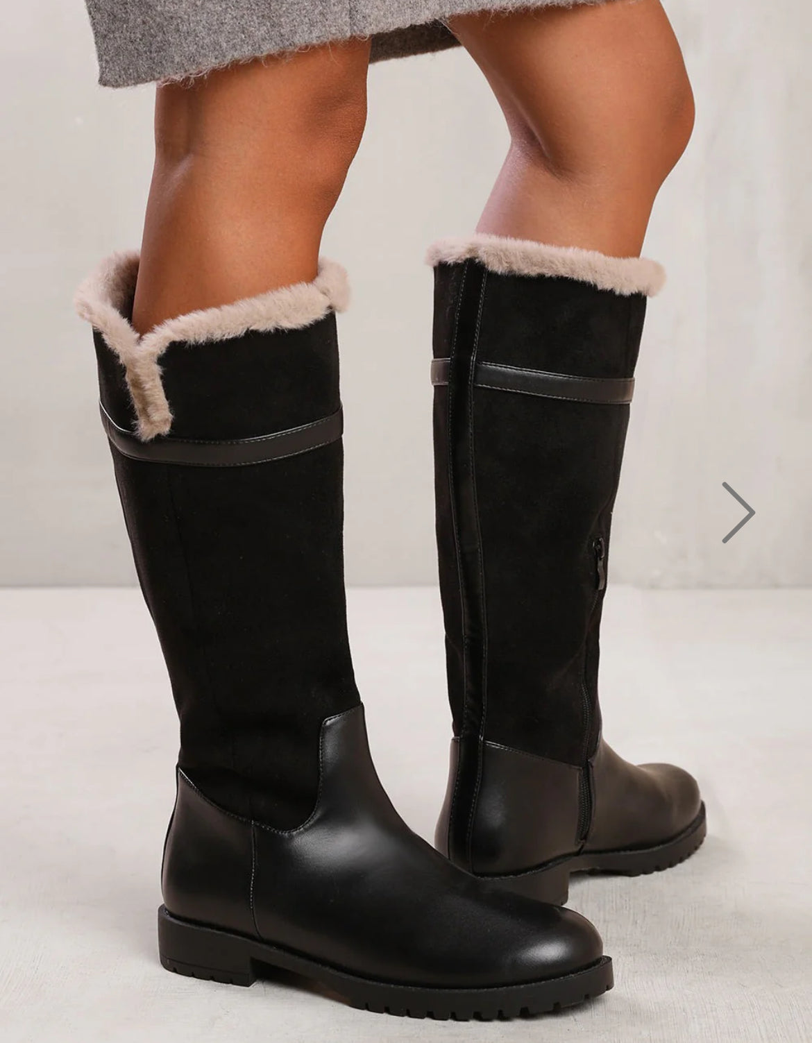 Waterproof Knee High Faux Fur Lined Boots