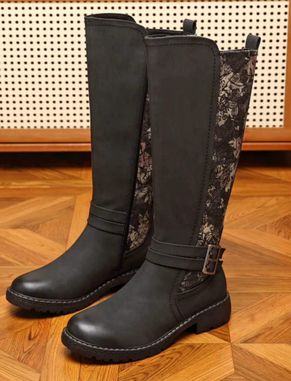 Knee High Pattern Boots
