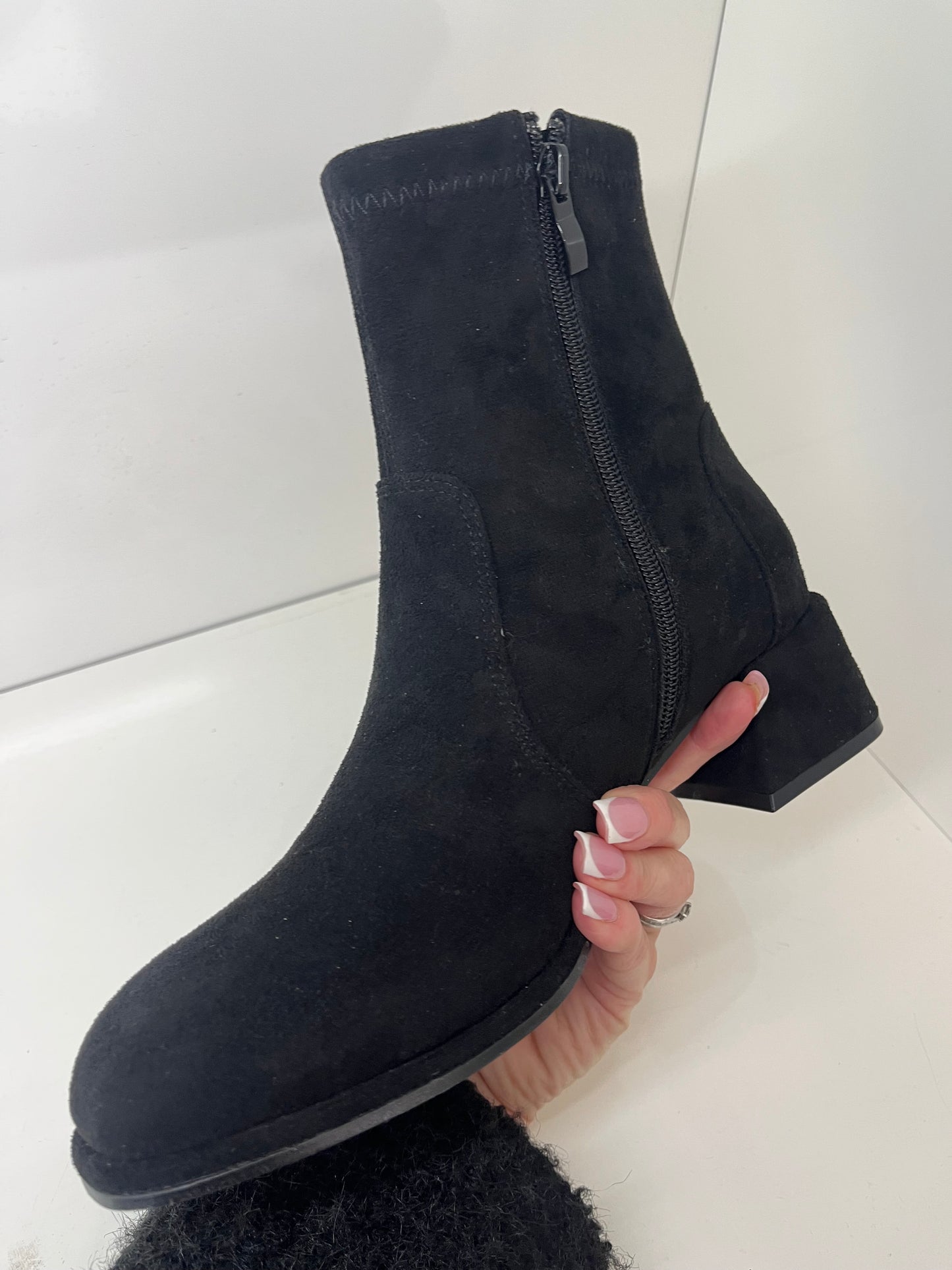Black Suedette Ankle Boots