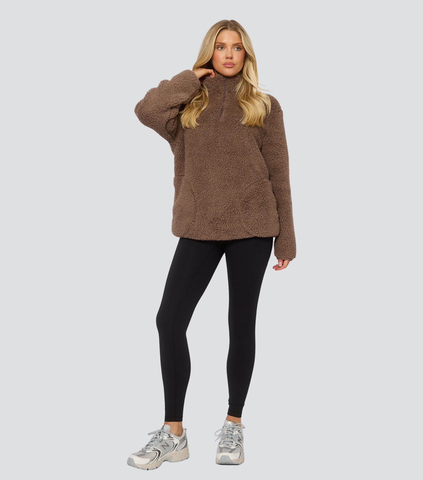 Mocha Borg 1/4 Zip Jumper