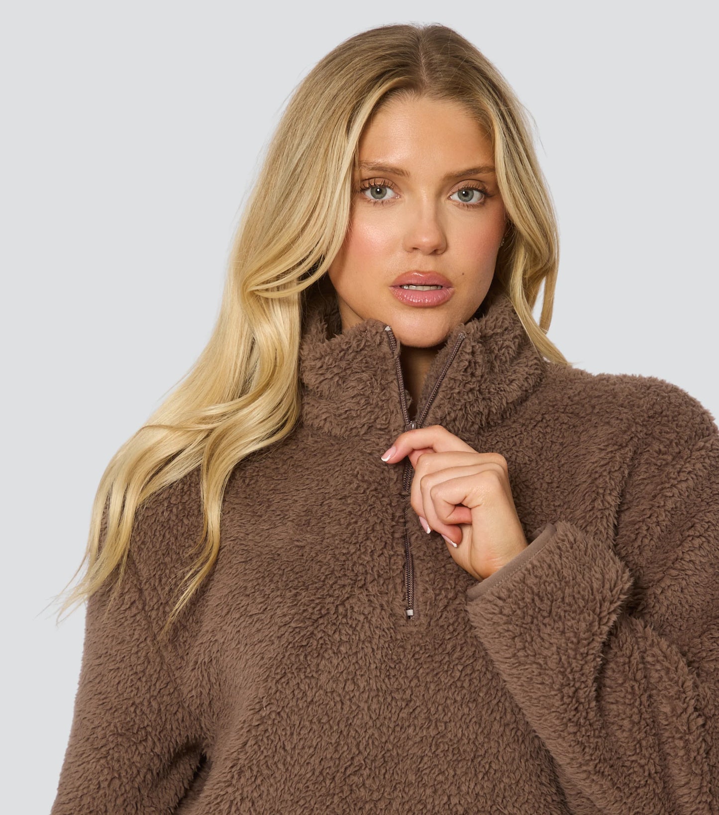 Mocha Borg 1/4 Zip Jumper