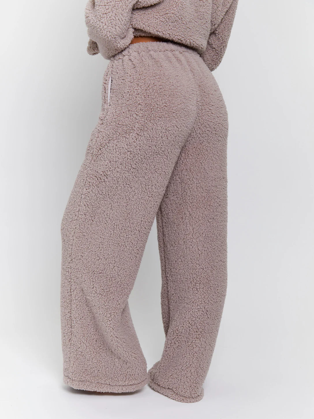 Mink Borg Jumper & Wide Leg Lounge Set