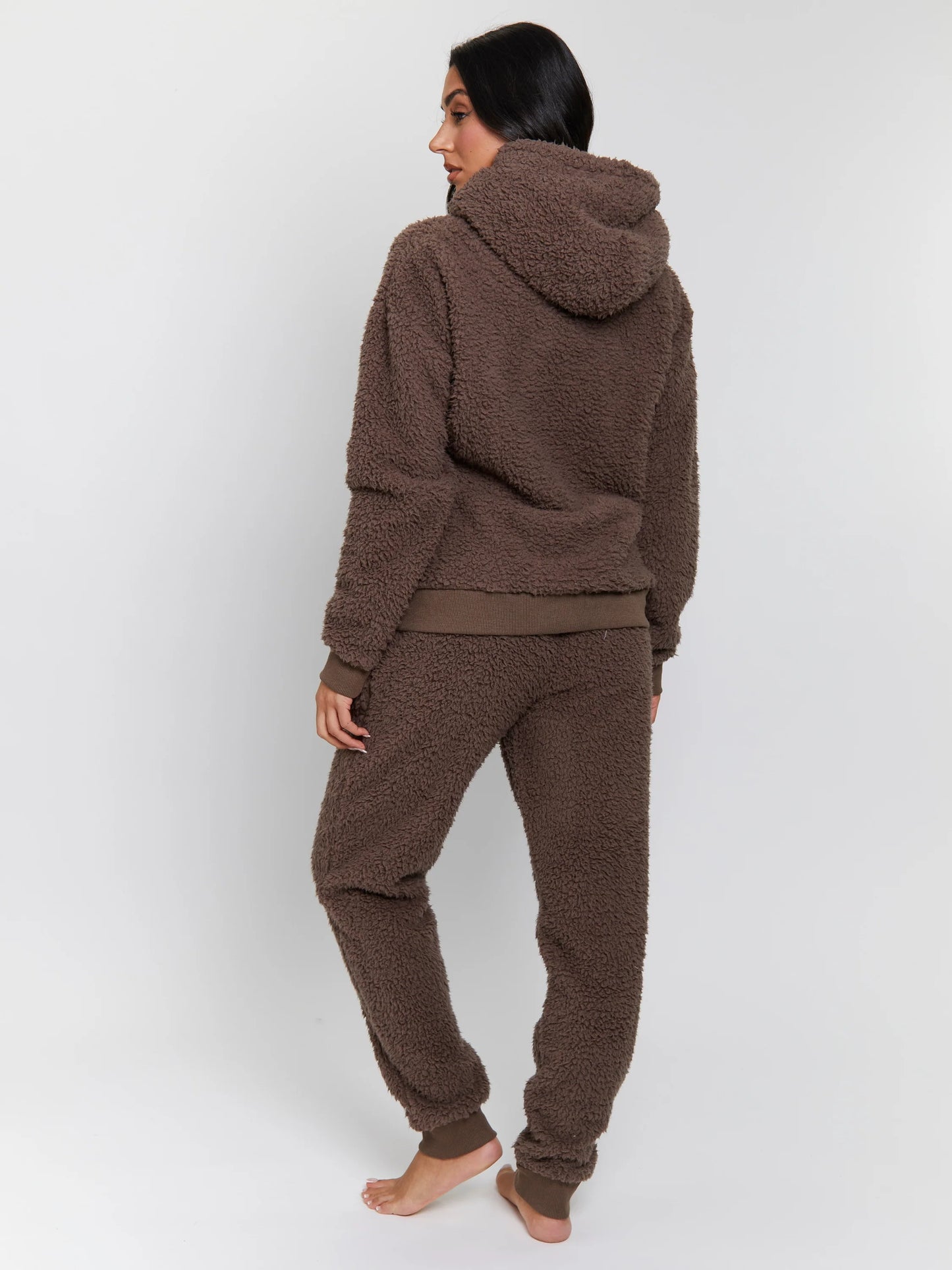 Brown Borg Hoodie & Jogger Lounge Set