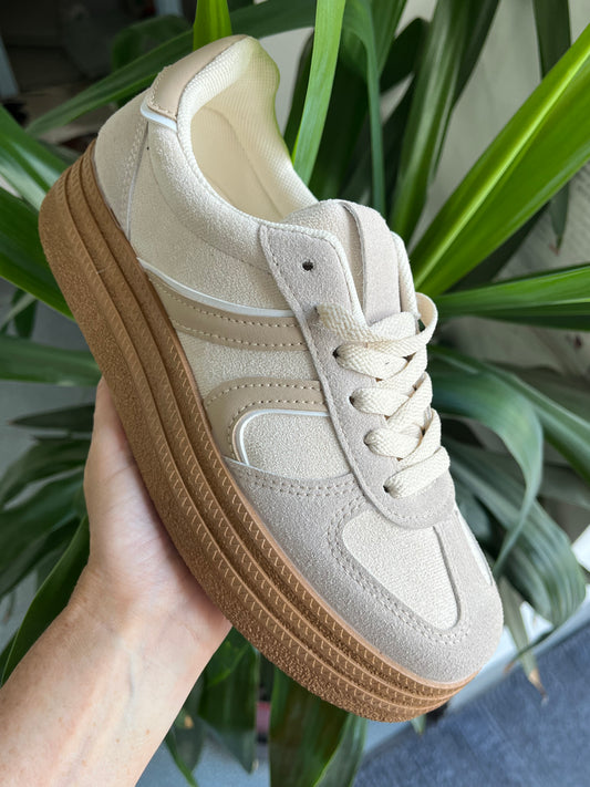 Beige Gumsole Trainers