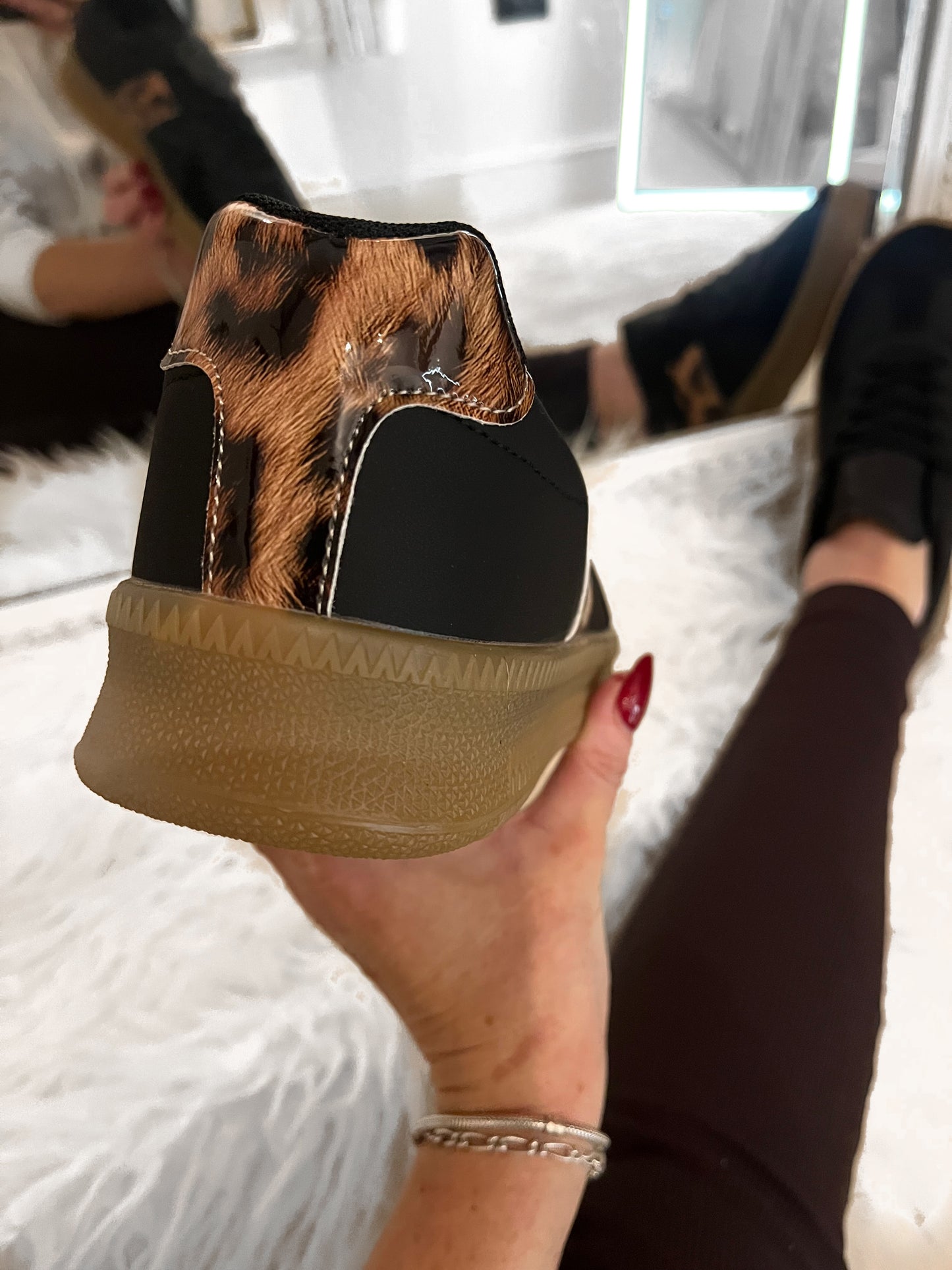 Black Leopard Trainers