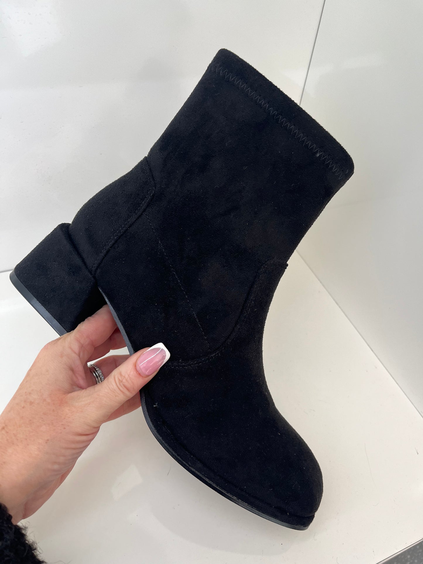 Black Suedette Ankle Boots