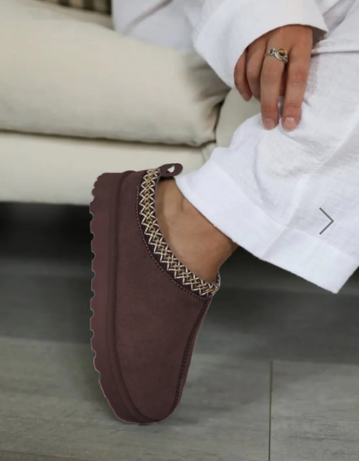 Aztec Outdoor Slippers - Chocolate Brown