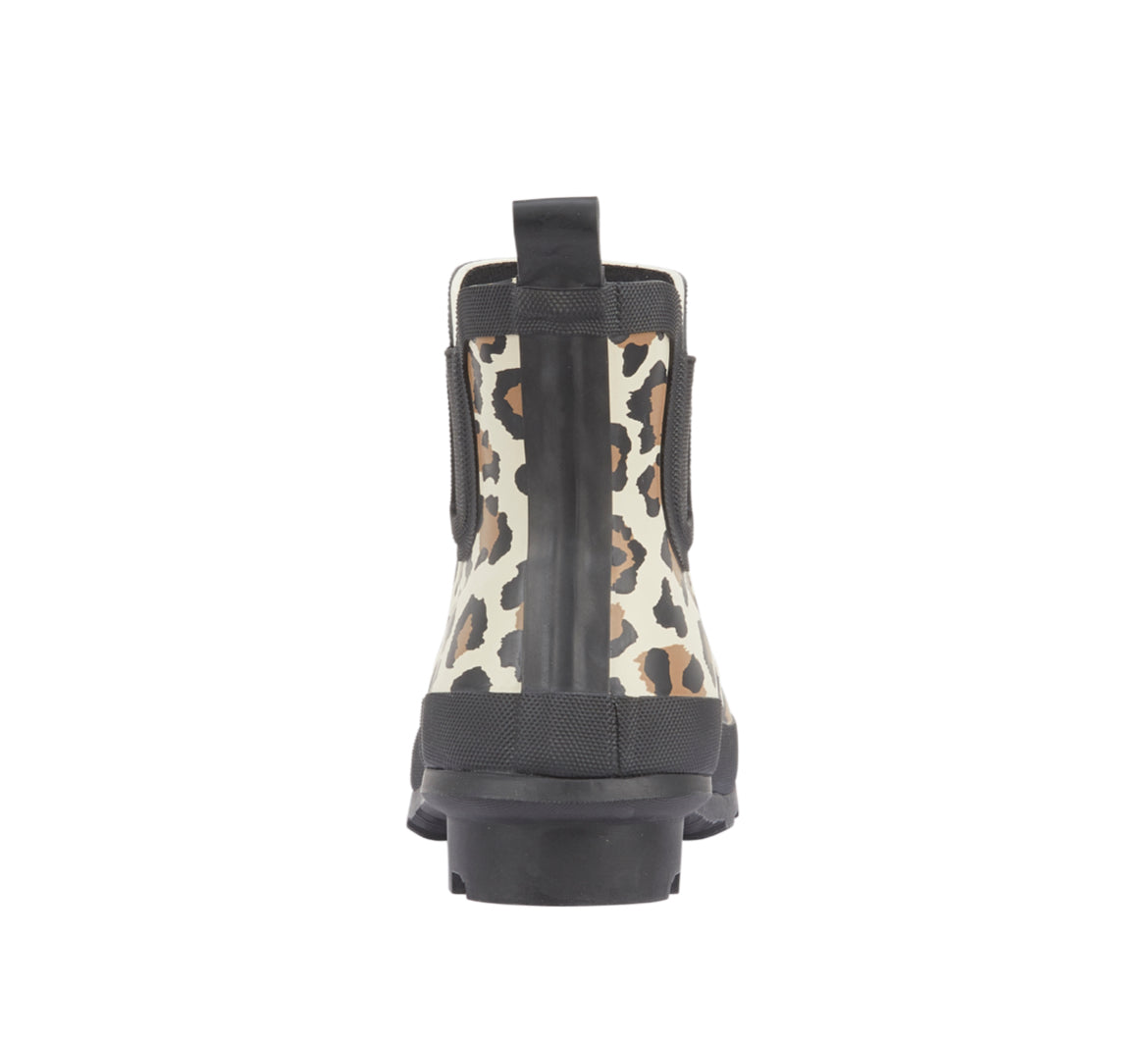 Leopard Print Ankle Wellie Boots