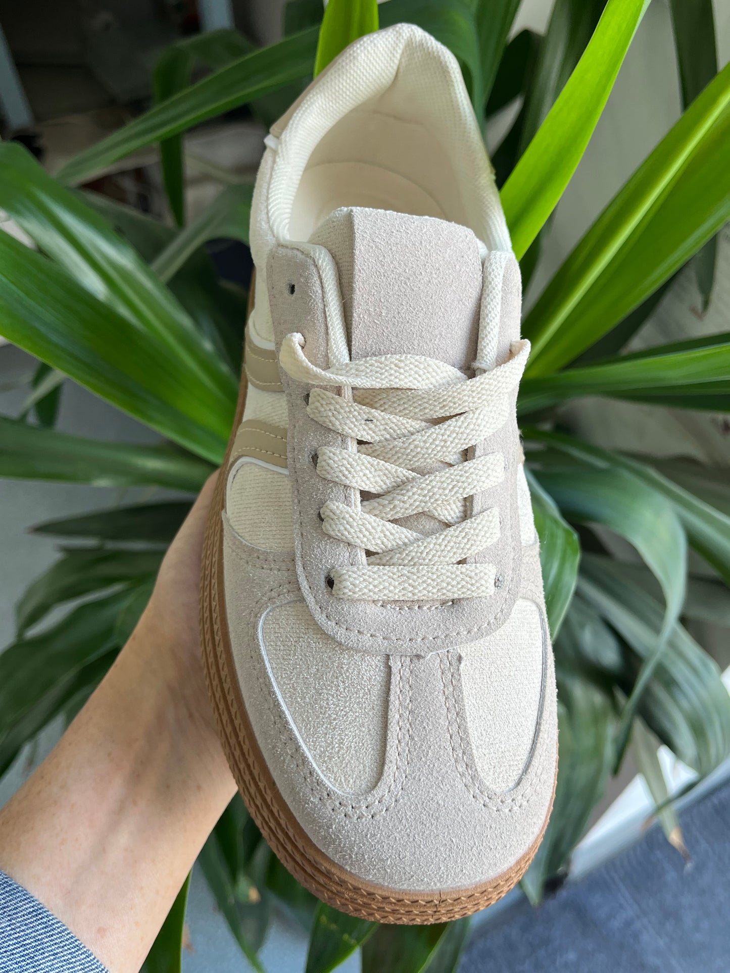 Beige Gumsole Trainers