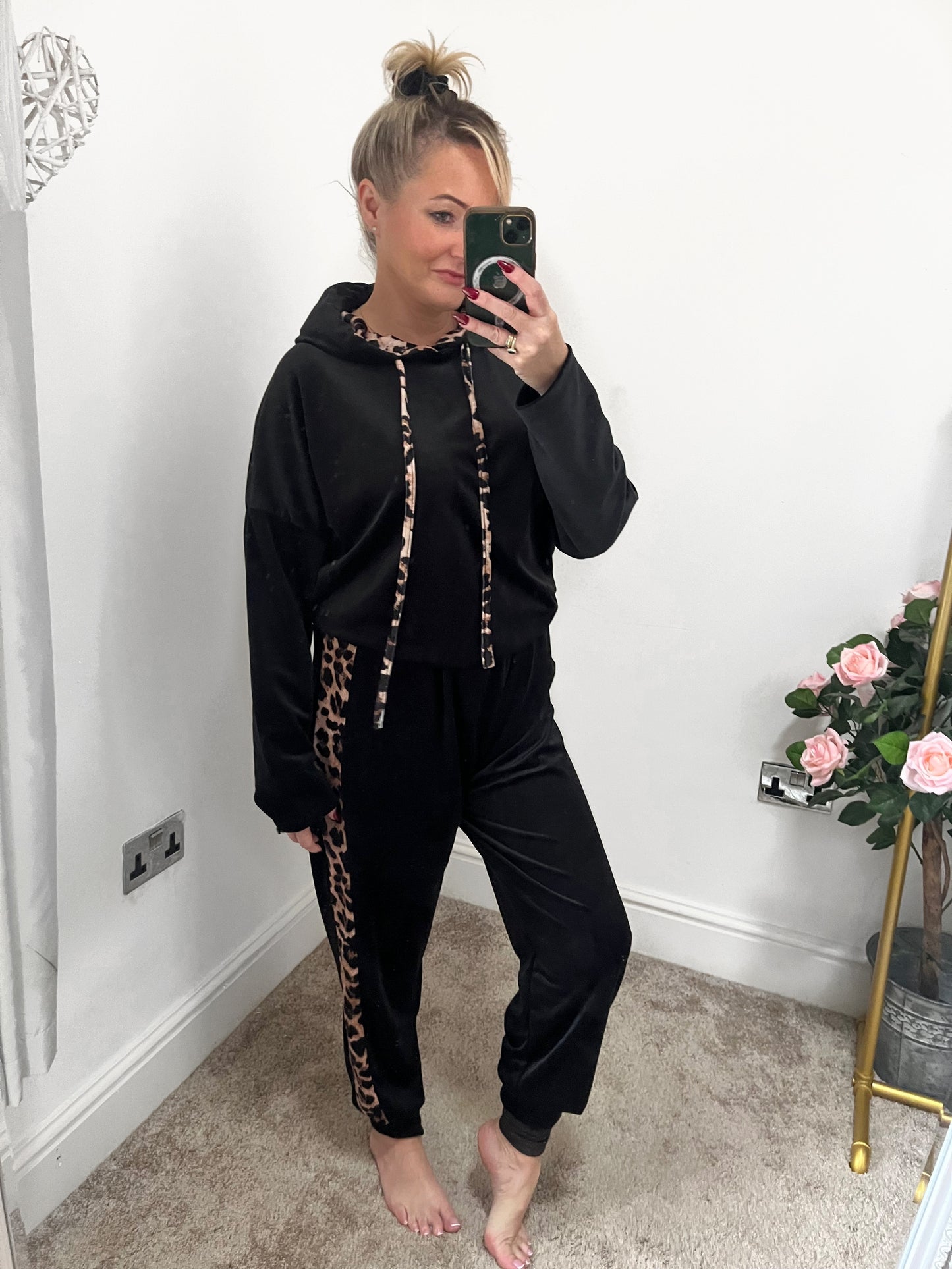 Velour Loungesuit - Black