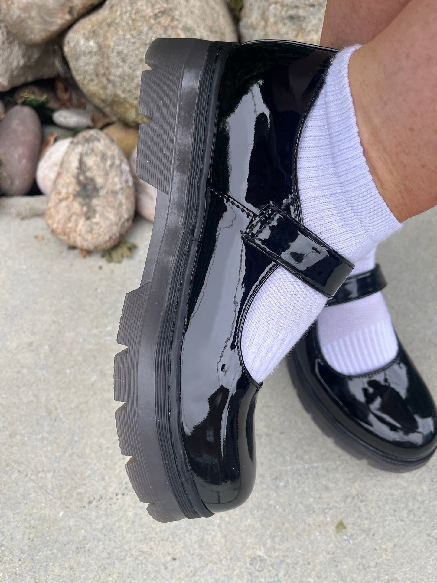 Black Patent Dolly Bar Shoes