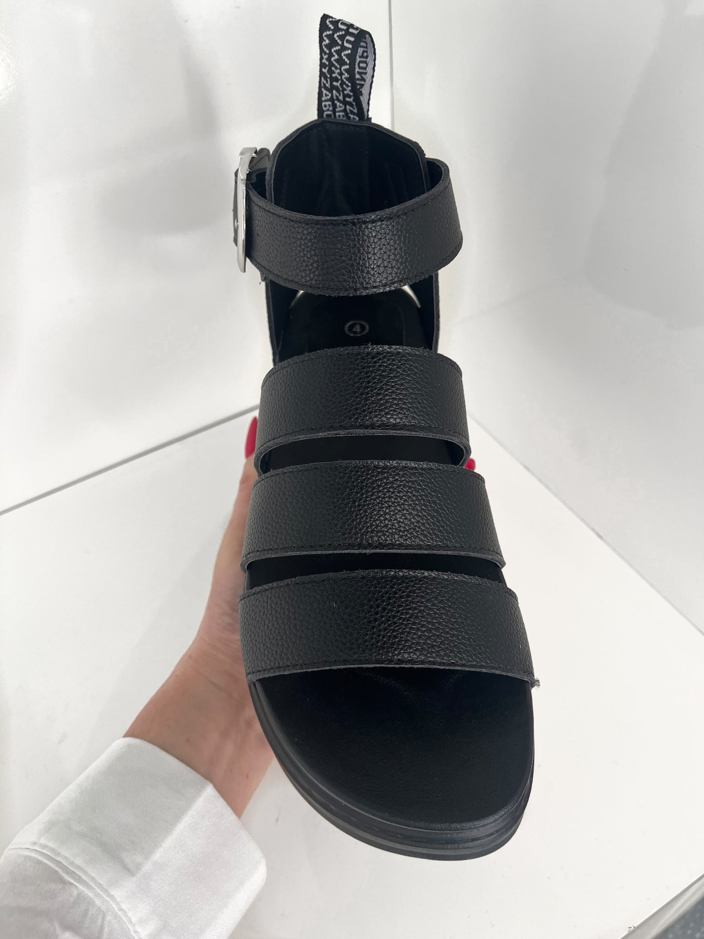 Gladiator Flatform Chunky Sandals - Black